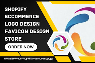 shopify ecommerce logo design clothing dropshipping store  favicon  website