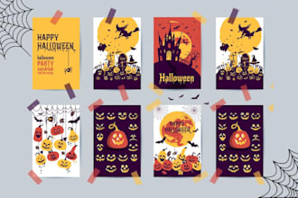 design halloween party flyers spooky invites horror party scary birthday flyer