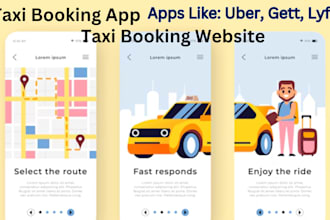 develop taxi booking app, taxi booking website like uber, gett, lyft