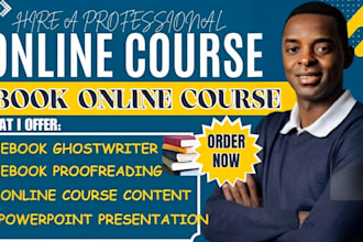 ghostwrite ebook online course, course outline, powerpoint design, mini course