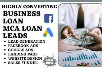 generate business loan leads payday loan leads mca loan landing page website