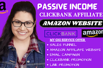 build clickbank affiliate website or amazon website, sales funnel link promotion
