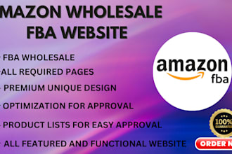 create amazon fba wholesale website, brand approval or ecommerce website