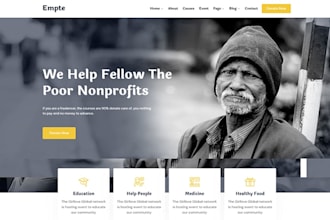 design nonprofit ngo website and charity website