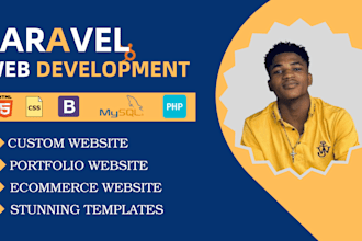 create a full functional php website with laravel framework