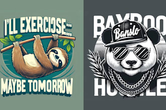 make sport monkey panda mascot logo with illustration style