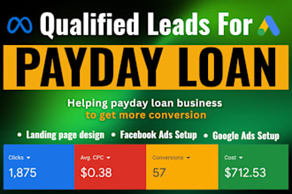 generate business loan leads student loan, mca leads payday loan landing page
