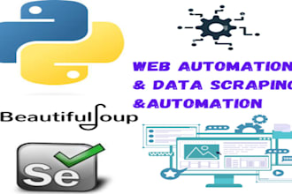 create web and game automation, data scraping bots powered by ai