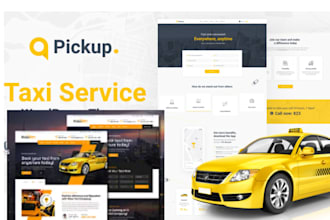 design taxi booking website, limousine, chauffeur and vtc website