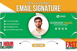 make a clickable HTML email signature for outlook, gmail, etc