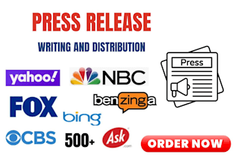 write and submit your press release to top media outlets