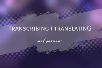 transcribe audio and video and translate short articles and stories