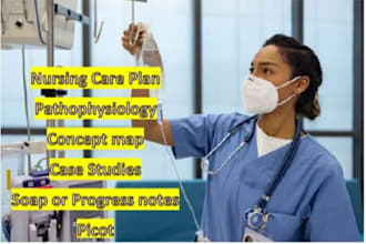 write nursing care plans, picot questions, soap or progress note, concept map