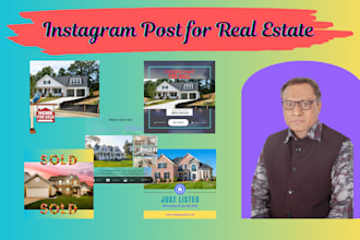 design a creative instagram post for real estate in canva