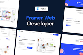 create modern framer website design, framer landing page, framer developer