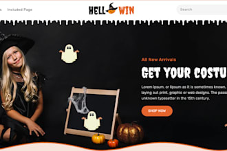design halloween shopify store halloween costume store  christmas store website