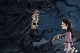 draw creepy art for you