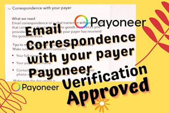 email correspondence with your payer payoneer