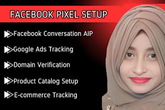 setup meta pixel, shopify pixel, fix pixel, tag manager, and domain verification