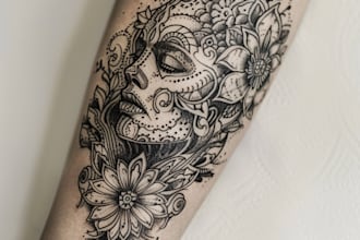 make a custom full sleeve tattoo design