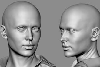 3d character modeling, 3d face sculpting, 3d head bust model in blender, zbrush