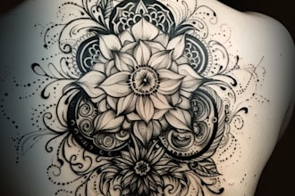 desing a professional tattoo sleeve