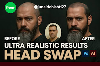 do realistic face swap head swap photo manipulation