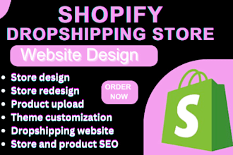 shopify dropshipping store, shopify website design and redesign, stan store