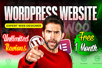build a responsive wordpress website, custom design, or blog
