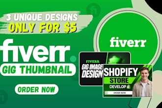 design professional fiverr gig thumbnail and gig image cover