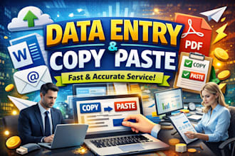 do proffesional data entry, excel data entry, typing work