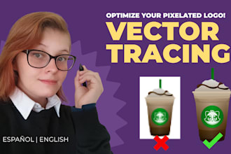 do a vector trace of your pixelated logo or image