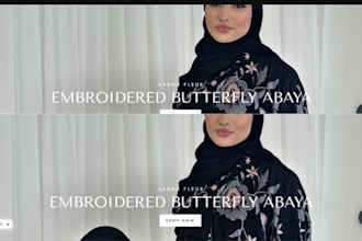 customize a logo design from scratch for your abaya shopify store