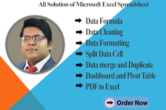 clean, format, marge, split excel data