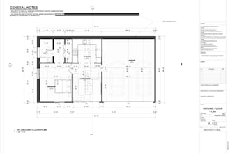 design blueprint for garage adu structural and site plan