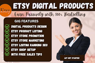 setup etsy shop, etsy product listing  SEO, etsy digitai products
