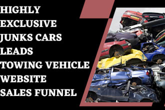 generate junk cars leads towing vehicle cars landing page car dealership website