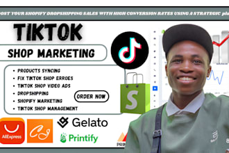 set tiktok shop,tiktok ads, product listing, shopify marketing, stan stone, etsy