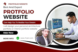 design your personal architecture portfolio or interior portfolio website