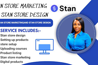 do stan store marketing stan store design and uploads digital product