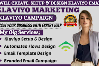 design klaviyo email flows and klaviyo email template for email marketing