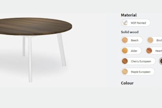 configure furniture for 2d 3d chair, table bed sofa on zakeke kickflip customily