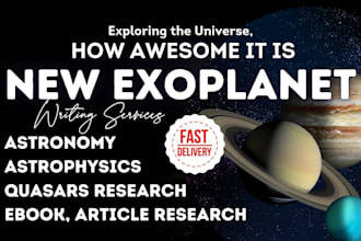 research and write astronomy, astrophysics, quasars, neuroscience article, ebook