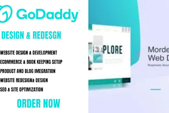 do responsive godaddy website design, redesign,