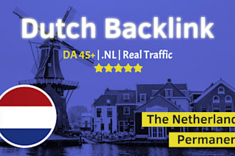 provide a HQ dutch nl backlink da 45 plus on my blog website