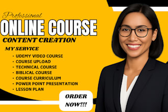 create udemy video course, digital marketing, lesson plan, course creation