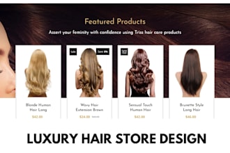 build luxury hair shopify store dropshipping hair extension website