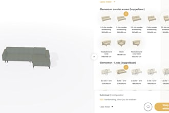 do 2d 3d table, sofa chair furniture configurator on zakeke kickflip and vectary