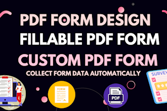 design professional editable, fillable PDF form and digital planner