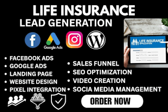 generate life insurance leads health insurance leads  life insurance website